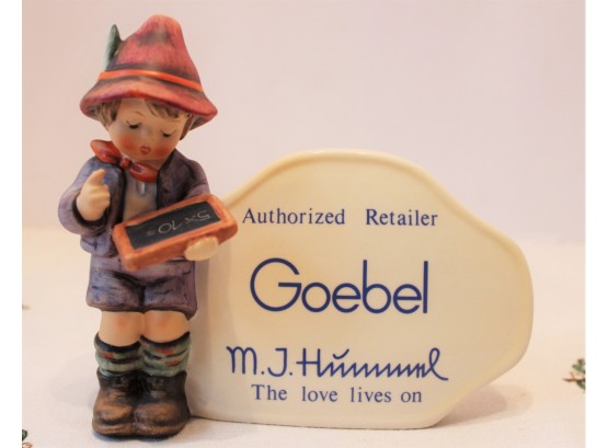 Vintage Hummel Authorized Retailer Dealer Plaque #460 W/Original Box