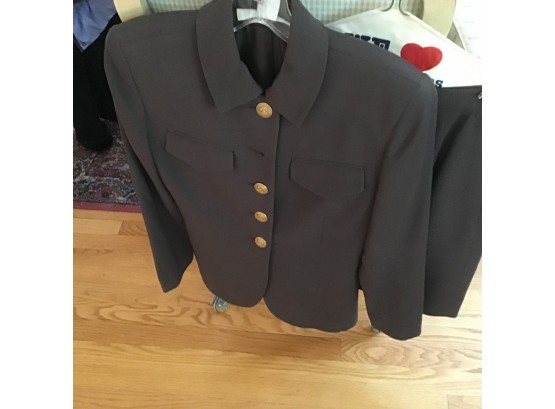 Jones New York Petite Suit, Size 2P In Brown