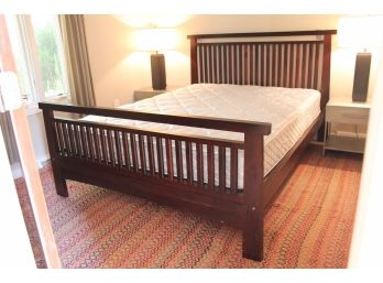 CRATE & BARREL Really Strong Arts + Crafts Style Queen Bed!