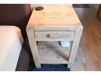 Cool Natural Wood Side Table