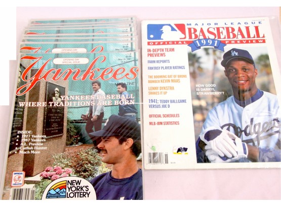 10 Vintage MLB Baseball Magazines - Opening Day Yankees