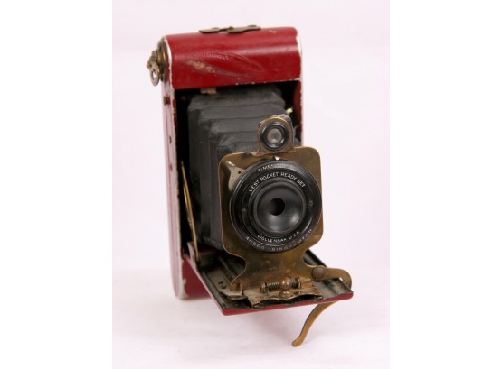 Vintage Ansco Vest Pocket Readyset Folding Camera - Red