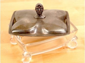 HERITAGE 1953 Covered Candy Dish Silver Plate By 1847 Rogers Bros International