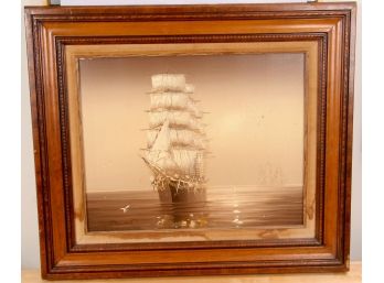 Antique Tall Ship / Boat Painting - Oil On Canvas - Signed Svenson