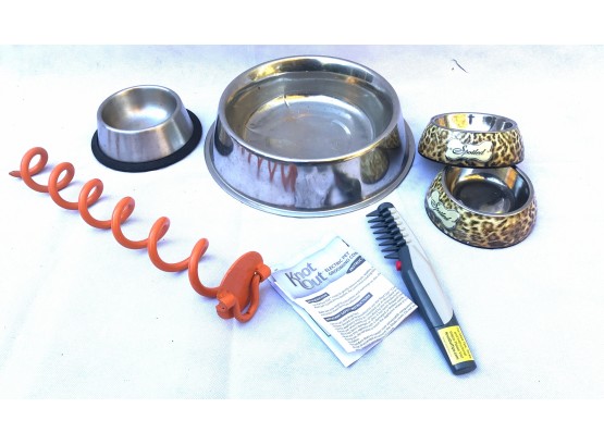 Stainless Steel Food/Water Bowls & Misc Dog Group