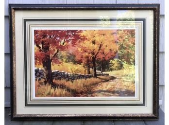 Vintage - Turner Wall Accessory - Matted & Framed Fall Landscape Print