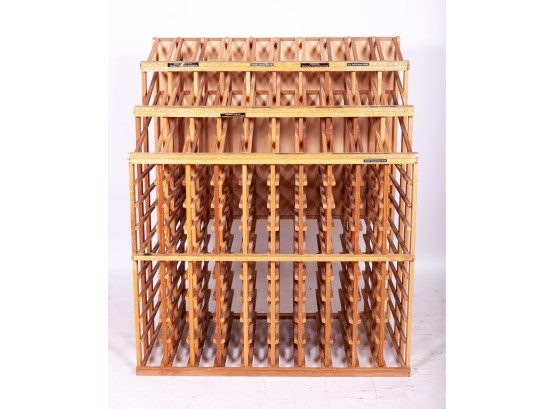 Wooden Commercial Style Wine Rack With Floral Border