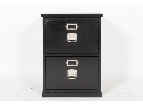 Black Two Drawer Filing Cabinet
