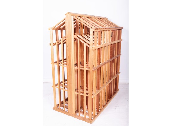 Commercial Style Double-Sided Wooden Wine Rack