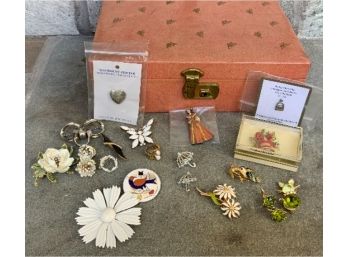Jewelry Lot # 6 ~ Pins, Earrings & More ~ Jewelry Box