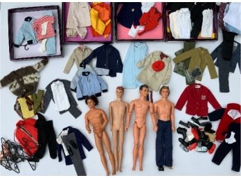 Vintage Ken Lot #2 ~ 4 Ken Dolls,Vintage Clothes & Accessories ~