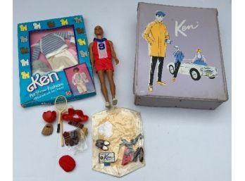 Vintage Ken Doll Case ~ Plus Ken Doll (Hong Kong), New Outfit & More