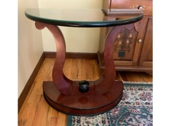 Half Moon Table ~ Matches Coffee Table ~ Cool Base