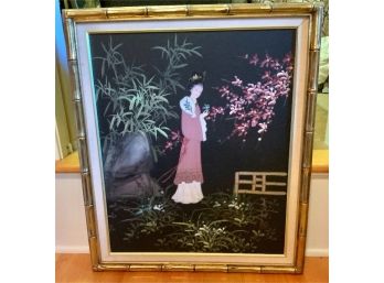 Lovely Oil Painting ~ Signed In Chinese ~ Nicely Framed