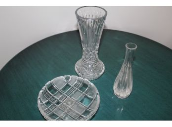 Crystal Vases And Candy Dish
