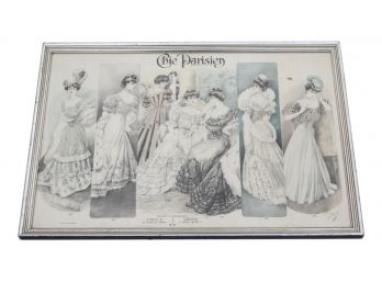 Classic Victorian 'Chic Parisien' Women's Clothing Framed Ad