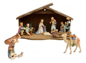 Vintage Hummel Goebel Nativity Set With Creche
