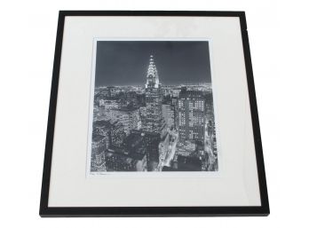 Vintage Signed Henri Lieberman Chrysler Building Black And White Framed Photograph
