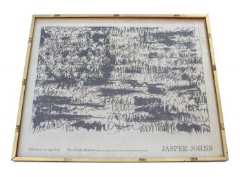 Vintage Jasper Johns The Jewish Museum Art Poster Framed - HARD TO FIND!