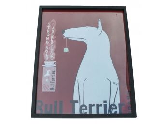 Original Vintage Ken Bailey Bull Terrier Framed Advertising Art Print Lithograph