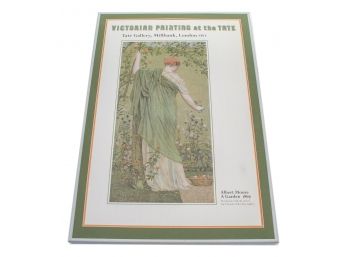 Vintage Albert Moore Art Poster Of 'Victorian Painting At The Tate' Garden Print Framed