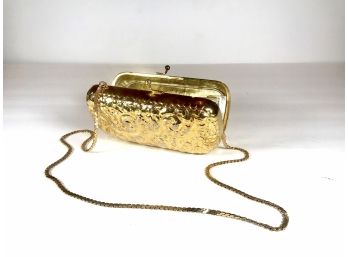 Vintage Judith Lieber Gold Plated Sunflower Minaudiere Bag