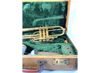 Antique - Elkhart Trumpet In Original Case