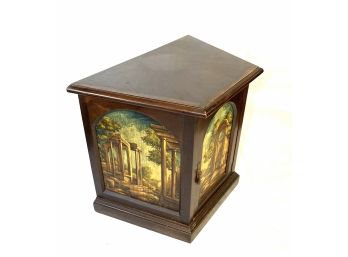 Spanish Hand Painted Trapezoidal Side Table