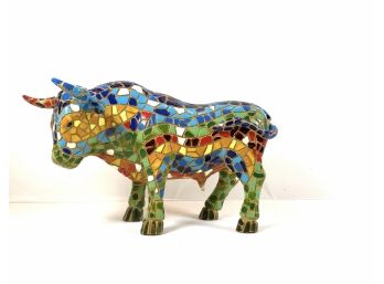 Vintage - Toro Barcino Mosaic Bull Figurine