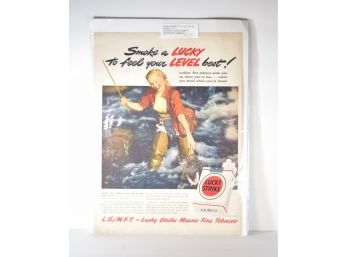 Vintage - Lucky Strike | Pillsbury - Double Sided Paper Ad