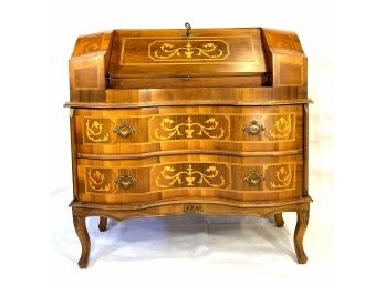 Italian Marquetry Inlaid Ladies Small Stature Writing Desk