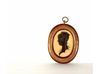 Antique - Miniature Silhouette On Cloth