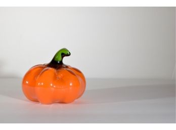 Solid Art Glass Pumpkin