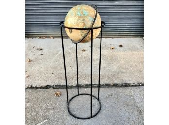 Mid Century Paul McCobb Style Iron Globe Stand