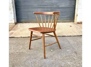 Mid Century Spindle Back Chair In The Style Of George Nakashima's Straight Back Chair