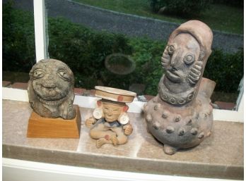 Three 'Ancient Relics' VERY Interesting Pieces (one Was Dug Up In 1950's)