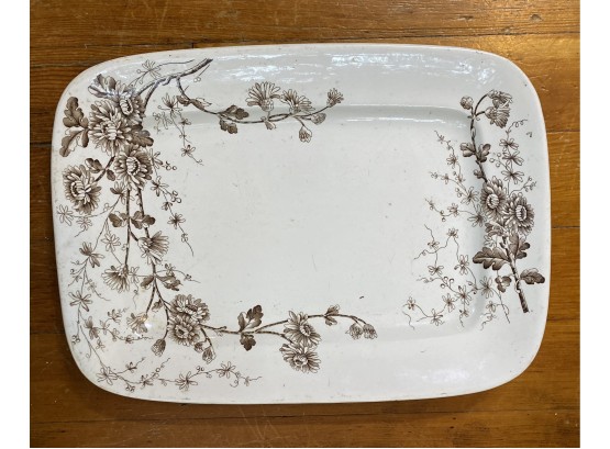 Antique 19th Century Staffordshire Aesthetic Movement Transferware Platter