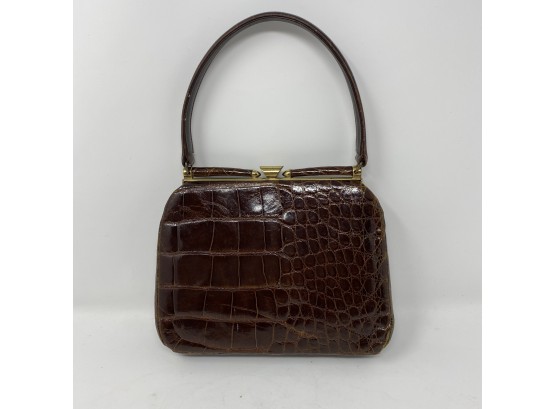 Laddie's Vintage Alligator Handbag With Original Accessories