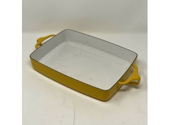 Vintage DANSK KOBENSTYLE Yellow Enamel 13” X 9' Rectangular Baking Dish