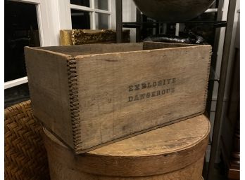 Antique Atlas Powder Wooden Explosives Box