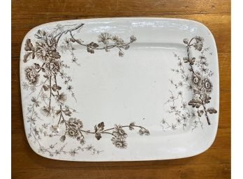 Antique 19th Century Staffordshire Aesthetic Movement Transferware Platter