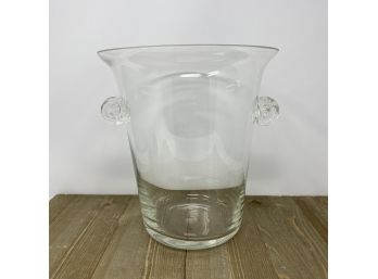Hand Blown Glass Champagne Wine Ice Bucket With Snail Handles