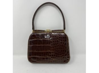 Laddie's Vintage Alligator Handbag With Original Accessories
