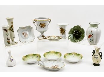 Collection Of Signed Trinket Dishes And Vases - Rosenthal, Takahashi, Limoges, Harold Johnson Pottery,