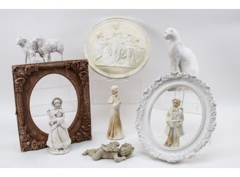 Plaster Of Paris Paintable Figurines And Frames