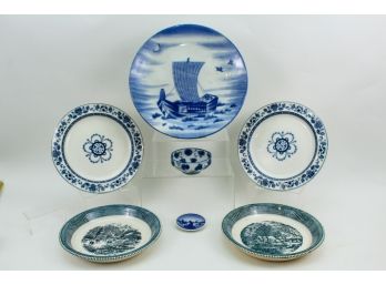 Wedgwood, Royal China By Jeannette Currier And Ives Plates And More
