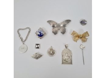 Collection Of Signed Sterling Pins And Pendants - 67.7g (gross)