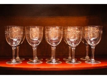 Set Of 11 Crystal Water Glasses