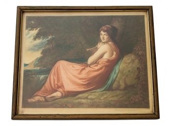 Signed Thomas Appleton (1854 - 1924) Portrait Of A Lady Framed Mezzotint