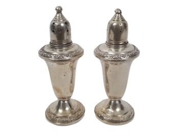Pair Of Empire (#231) Sterling Silver Weighted Salt & Pepper Shakers